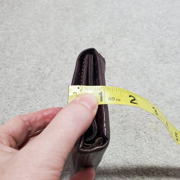 FOSSIL Genuine Leather Tri-Fold Wallet Pebbled Retro Neutral Brown 5.5" x 3.5" - Picture 13 of 13